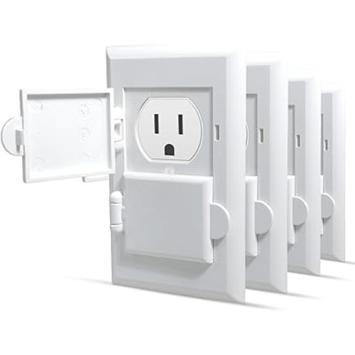 Outlet Covers Baby Proofing - 4 Pack Baby Proof Safety Electric Plug Covers - for Duplex Outlets - Easy Install