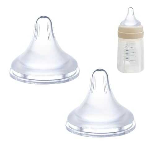 Bottle Nipples Compatible with Spectra with Baby Safe Soft Silicone,Medium Flow Nipples for Bottles Compatible with Spectra,Size 0-12 Month,2PCS (M)