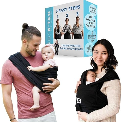 Original Baby K'tan Baby Carrier: #1 Easy Pre-Wrapped, Soft, Slip-On, No Rings, No Buckles | 5 in 1 Baby Sling Gift | The Best Hands Free Infant Wrap For Newborn to Toddler up to 35lb (See Size Chart)