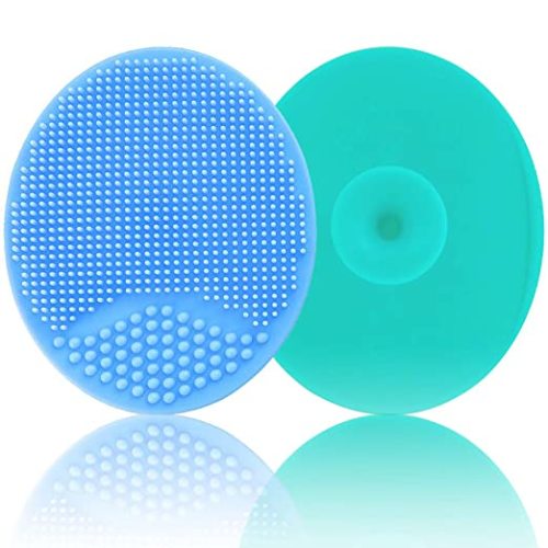 Baby Bath Brush, Baby Cradle Cap Brush, Silicone Massage Brush, Silicone Scrubbers Exfoliator Brush | The SkinSoother Baby Essential for Dry Skin, Cradle Cap and Eczema (Large-Blue & Green) - Large-blue & Green