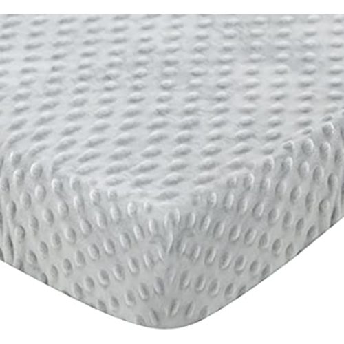 Cute Castle Fitted Crib Sheet for Standard Crib Mattress - Ultra Soft Bean Dot Plush Cozy Neutral Toddler Sheets for Boys and Girls - Machine Washable (52”X 28”X 8” - Grey)