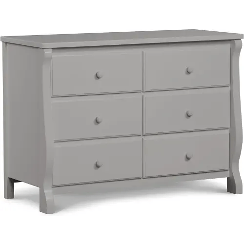 Delta Children Universal 6 Drawer Dresser with Interlocking Drawers - Greenguard Gold Certified, Grey