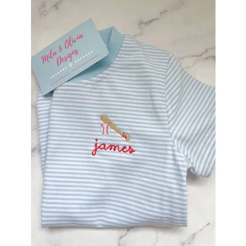 Etsy — Boys baseball monogram baseball tee