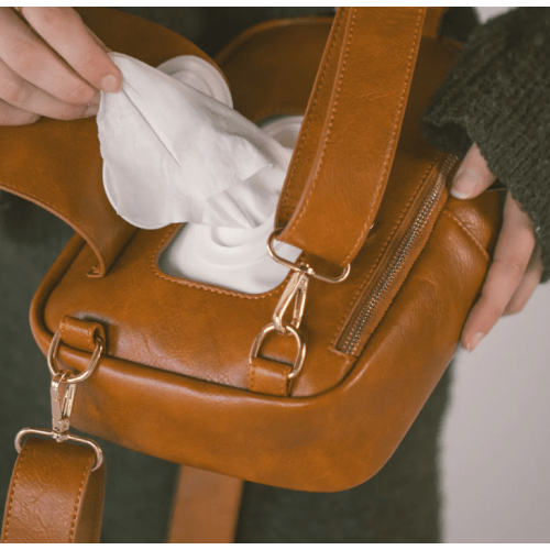 The Mini Mae Diaper Bag in Brown
