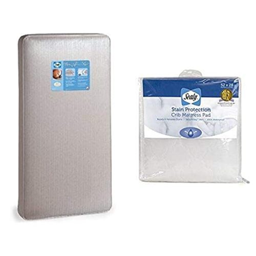 Sealy Baby Firm Rest Crib Mattress and Stain Protection Crib Mattress Pad - Mattress + Pad