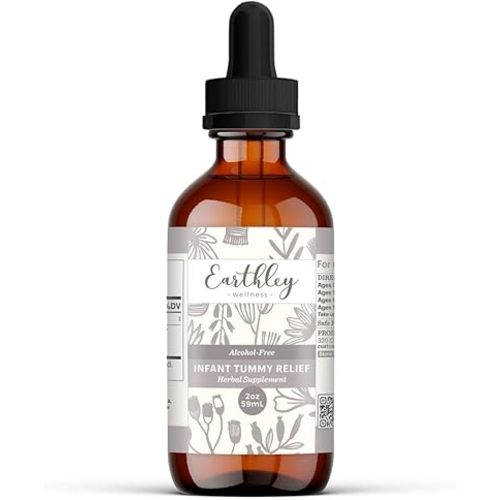 Earthley Wellness Infant Tummy Relief, for Gas Bloating and Upset Stomach, Safe for All Ages (2 Oz)