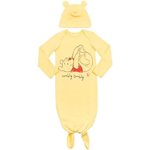 Disney Pixar Monsters Inc. Lion King Winnie The Pooh Simba Mike Baby Long Sleeve Cosplay Swaddle Sleeper Gown and Hat Infant