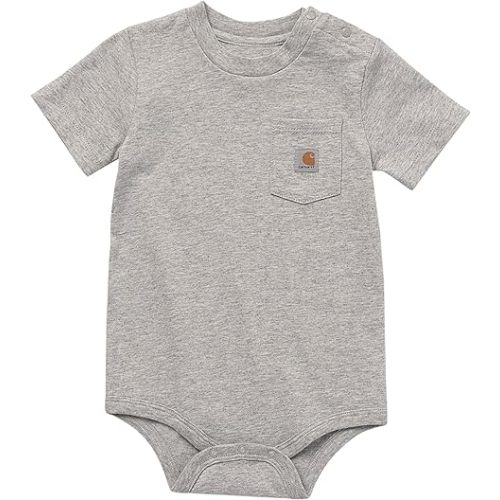 Carhartt Unisex Baby Short-sleeve Bodysuit Pocket T-shirt OnesieShort-Sleeve Bodysuit Pocket T-Shirt Onesie - 6M - Grey