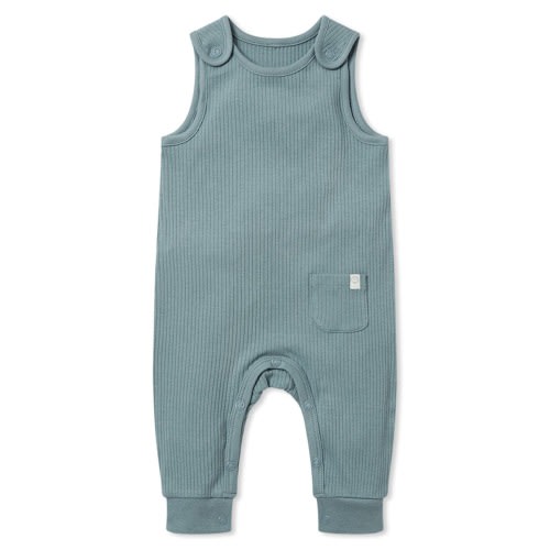 Ribbed Fitted Overall Romper