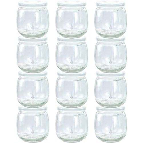 Baby Food Storage Containers,12 Baby Food Containers with Lids,6 oz Glass Baby Food Jars,Small Snack Containers for Toddlers,Thickened Baby Food Storage Containers for Infant & Baby Food (6 oz)