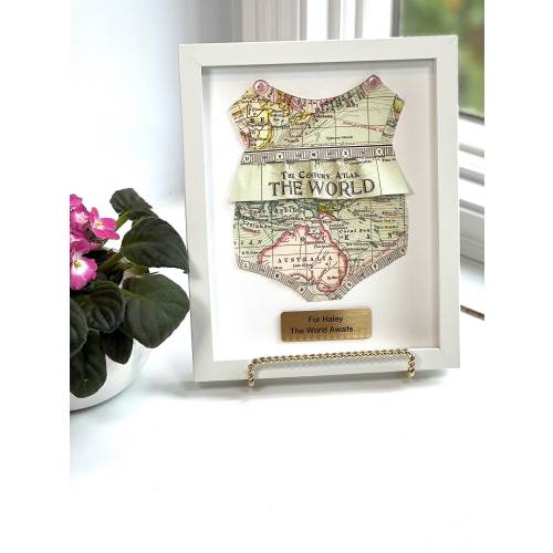 Mini Unique Nursery Decor, Map of the World Kid Room, Above the Crib, Custom Nursery Wall Art, World Map Hanging, Neutral Nursery Wall Decor