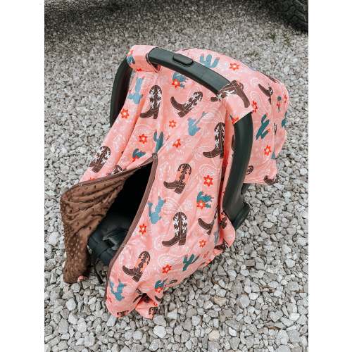 Cowboy Boots & Cactus Car Seat Cover