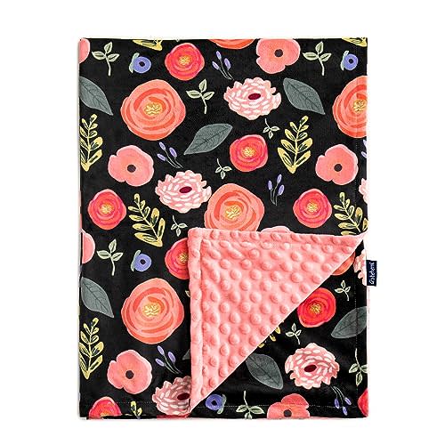 QSTEHEML Baby Blankets for Girls,Super Soft Nursery Minky Blanket Unisex, Baby Gifts Double Layer with Dotted Backing, Nursery Blankets for Crib Stroller(Bee, 30 * 40inch)