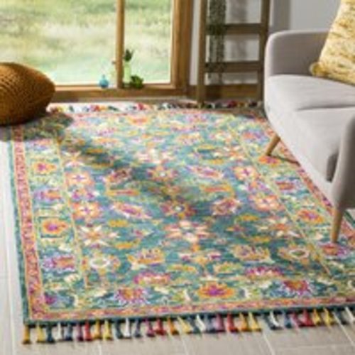 Bungalow Rose Vahakn Hand-Tufted Wool Turquoise/Purple Area Rug | Wayfair