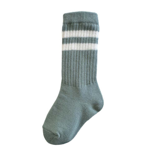 Tube Socks, Sage Stripe