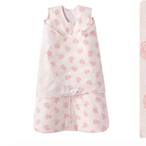 Rose Toss Blush Cotton Swaddle - Newborn | HALO