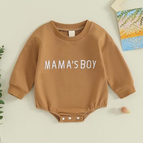 VISGOGO Newborn Infant Baby Boy Girls Oversized Romper Little Dude Sweater Onesie Coming Home Outfit Neutral Clothes