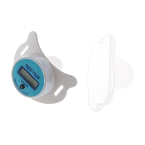 High Accuracy Thermometer LCD Display Nipple-Shaped Thermometer Pacifier Babies's Heating Fever Monitor Gauge Pink/Blue Digital Thermometer for Baby Oral Mouth Temperature Measuring Pink/Blue Nipple