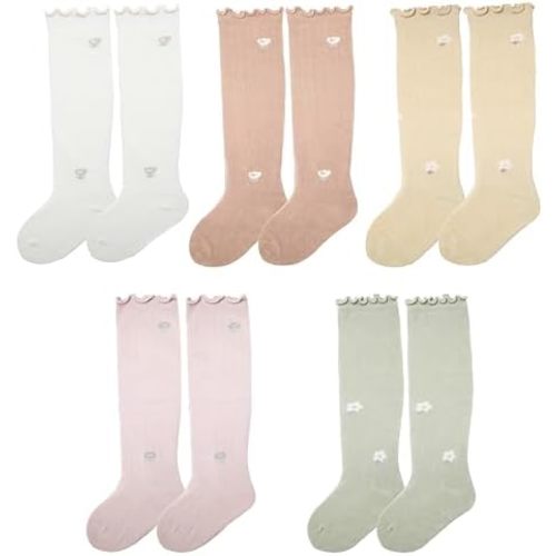 5 Pairs Baby Boys Girls Keen High Cotton Socks Nerborn Baby Infants Toddlers Cotton Boys Girls Socks
