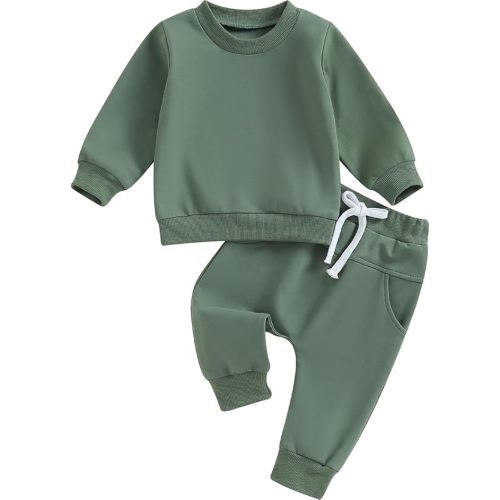 Tiaham Baby Boy Clothes Girl Outfits Fashion Sweatshirt Sweat Pant Kids Toddler Tops Pant Sets