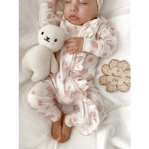 Frill Zip Romper | Strawberries – Little and Fern