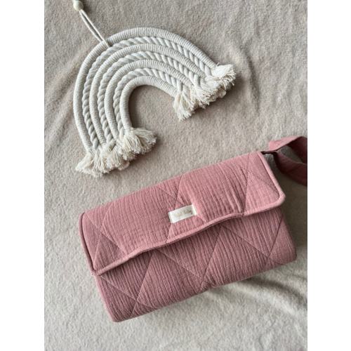 Portable Changing Pad, Organic muslin, Travel changing mat, Waterproof and Portable Baby Nappy Change Mat, Changing Pad Girl