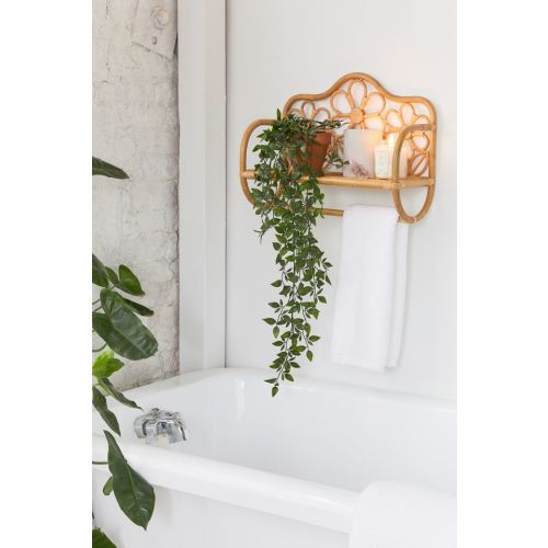 Rattan Daisy Wall Shelf