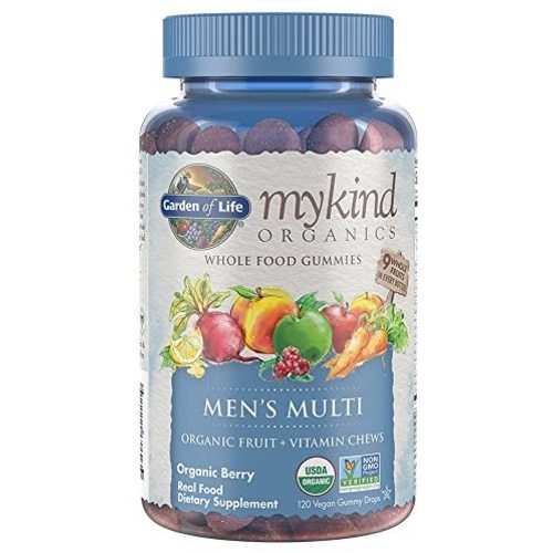 Garden of Life mykind Organics Men's Gummy Vitamins Multi Berry, 120 Count