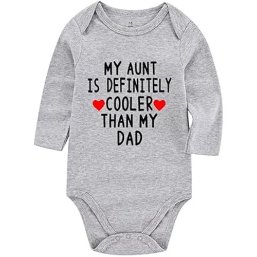 Aunt Cool Than Dad Baby Boy Clothes Unisex Funny Baby Girl Baby Bodysuit 0-3 months