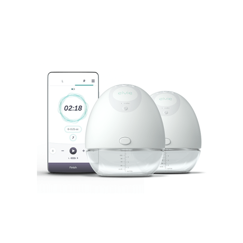 Elvie Stride Hospital-Grade App-Controlled Breast Pump | Hands-Free Wearable Ultra-Quiet Electric Breast Pump with 2-Modes 10-Settings & 5oz Capacity per Cup (Stride Pump)