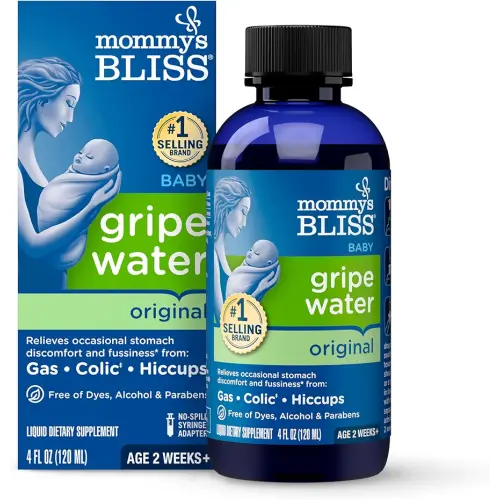 Mommy's Bliss Gripe Water Original, Infant Gas & Colic Relief, Gentle & Safe, 2 Weeks+, 4 Fl Oz (Pack of 1)