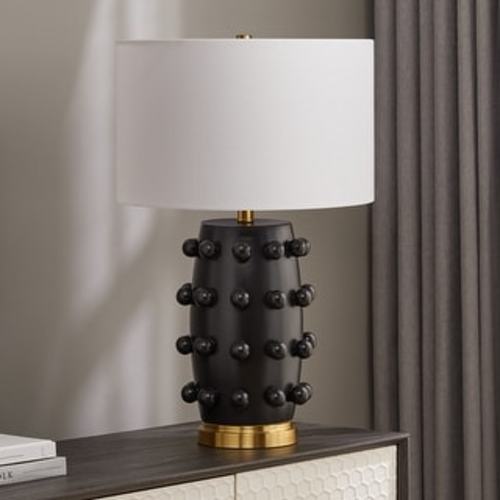 Farrington 26" Tall Ceramic Table Lamp with Fabric Shade - 16" Wide