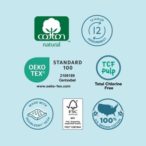 Kudos Chlorine Free Cotton-Lined Disposable Diapers - Size 2 - 66ct
