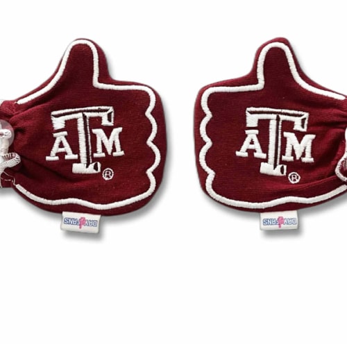 Texas A&M Gig Em Maroon Newborn Baby Mittens