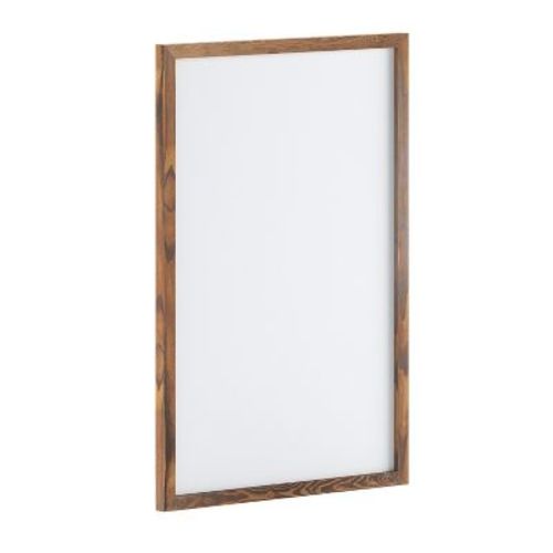 Flash Furniture Commercial 24x36 White Board With Marker, Eraser, And 4 Magnets - Torched Brown