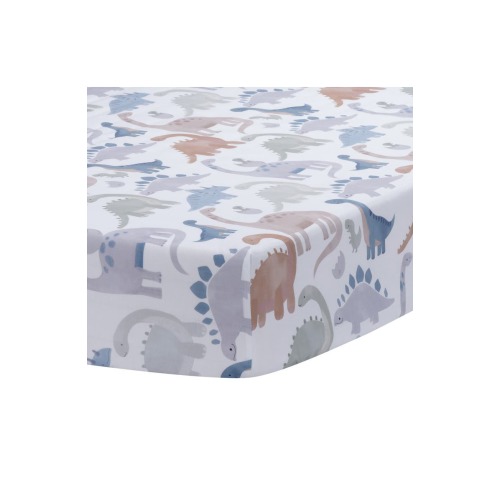 Dino-Might 100% Cotton Dinosaur Baby/Toddler Fitted Crib Sheet