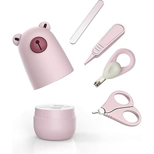 Baby nail clippers set, baby manicure set and pedicure set with cute case. Baby grooming gift set for newborns, infants and toddlers