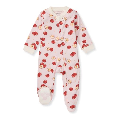Burt's Bees Baby Girls Footed One-Piece Pajamas, Sleep and Play Loose Fit, 100% Organic Cotton, Sizes NB to 6-9 Months