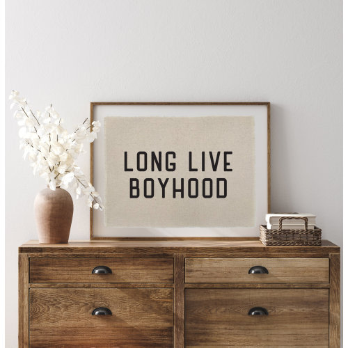 Long Live Boyhood Flag, Nursery Wall Decor, Wall Art Pennant Banner, Kids Room Decor, Boys Bedroom Decor