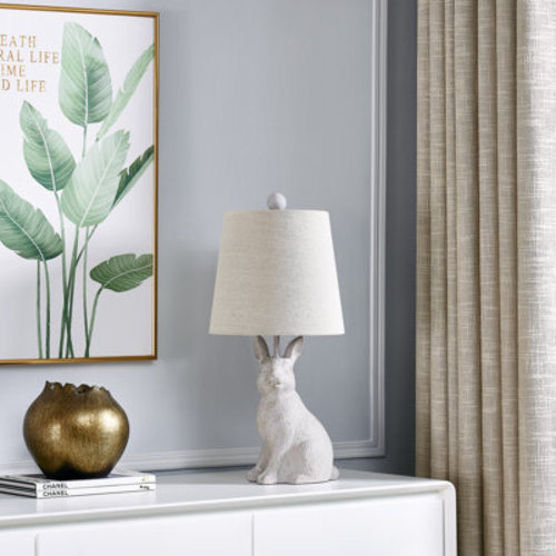 Trinx 19"H Resin Rabbit Table Lamp With Shade | Wayfair