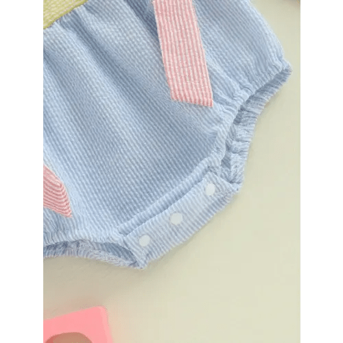 girl's easter romper sleeveless ruffle neck - Temu