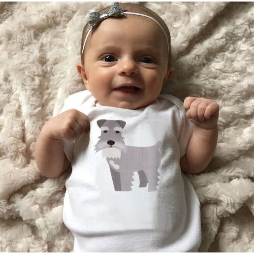 Baby Boy Schnauzer Coming Home Outfit, Baby Shower Gift, Newborn to 24 Months, Gift for New Mom, Baby Announcement, Gender Reveal Ideas