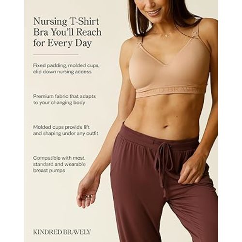 Kindred Bravely Signature Sublime Contour Nursing Bras for Breastfeeding | Comfortable & Supportive Nursing Bra for Pregnancy