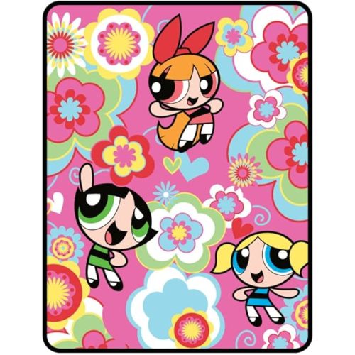 Power Puff Girls Bedding Super Soft Micro Raschel Throw, 46 in x 60 in, (Official Licensed Power Puff Girls Product) by Franco Collectibles