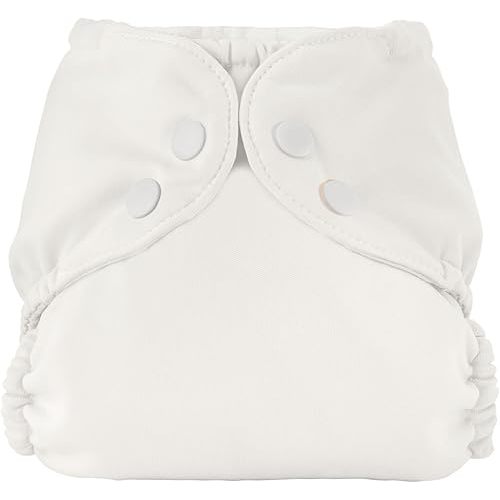 Esembly Cloth Diaper Outer, Swim and Waterproof Cloth Diaper Cover, Leak-Proof and Breathable Layer, Reusable with Snap Closure - Size 1 (7-17lbs), Parchment