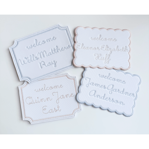Newborn Welcome Pennants – Tice & Co. Embroidery and Design
