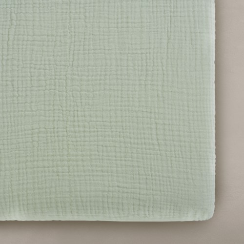 'Sea Moss' Sage Green - Premium Muslin Crib Sheet