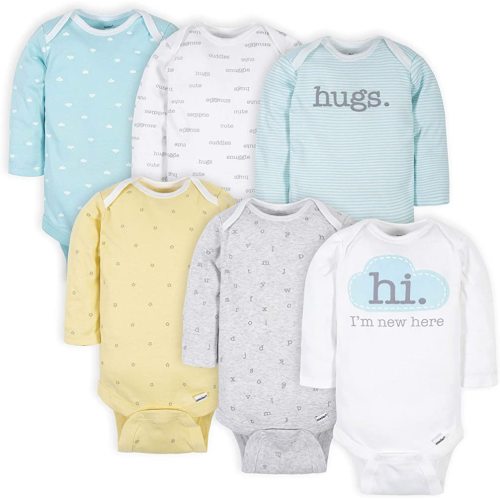 Baby 6 Pack Long-sleeve Onesies Bodysuit