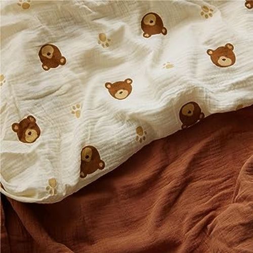 2 Pack Muslin Crib Sheets Fitted Crib Sheets for Boys and Girls, Baby Crib Sheets for Standard Crib Mattress, Toddler Bed Mattress