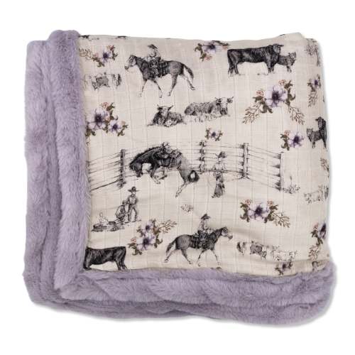 Western Serenity Bamboo Muslin/Minky Blanket – Cowkid Clothing Company